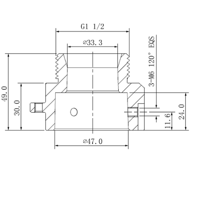 DAHUA PFA111 - Adaptador para brazo de pared PFB300W o montaje en techo PFB300C compatible con PTZ SD63 / SD65 / SD6A DAHUA PFA111 - Adaptador para brazo de pared PFB300W o montaje en techo PFB300C compatible con PTZ SD63 / SD65 / SD6A